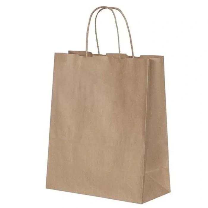 25x12x30 Orta Natürel Kağıt Çanta
