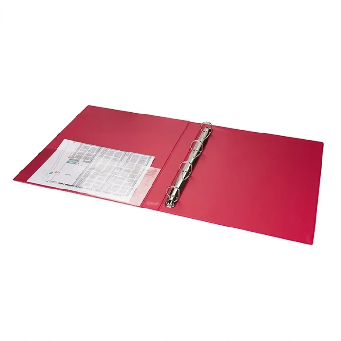 2K 227 KIRMIZI A4 3 CM 4 HALKALI PVC KLASÖR