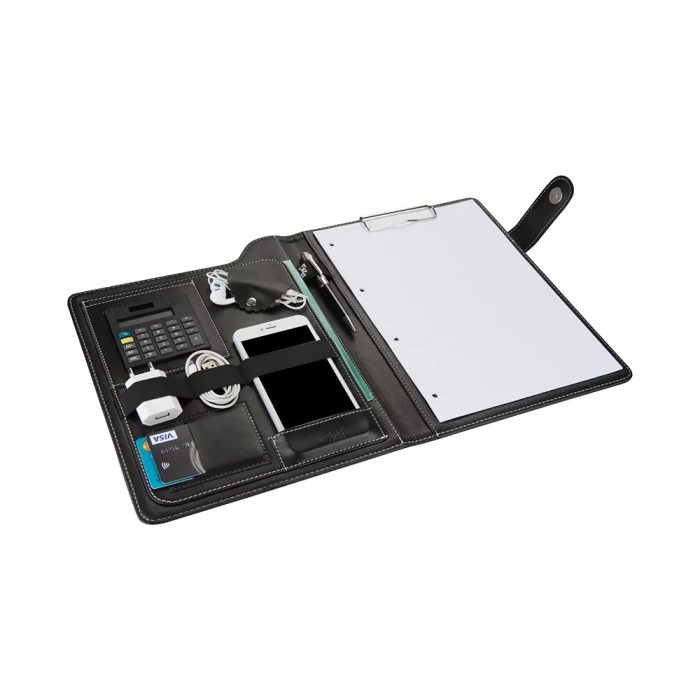 2k 6000 Siyah Sekreterlik A4 Suni Deri Telefon Kılıflı