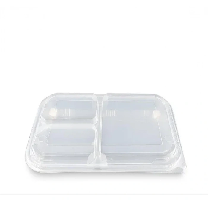 3 Bölmeli Kapaklı Kebap Kabı (75 Adet)