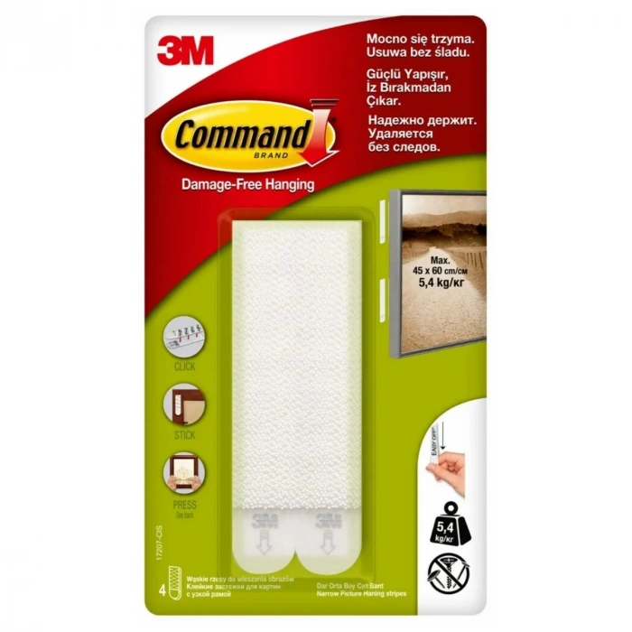 3M Command Çerçeve Asma Cırt Bandı Orta Boy Dar 17207