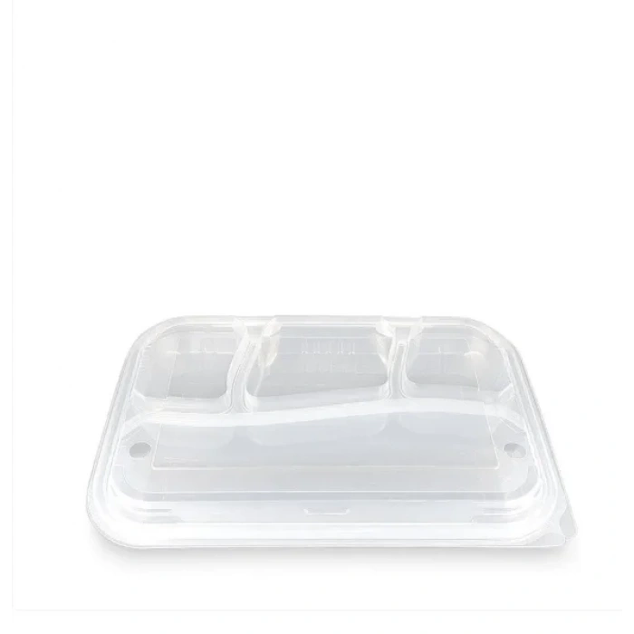 4 Bölmeli Kapaklı Kebap Kabı (75 Adet)