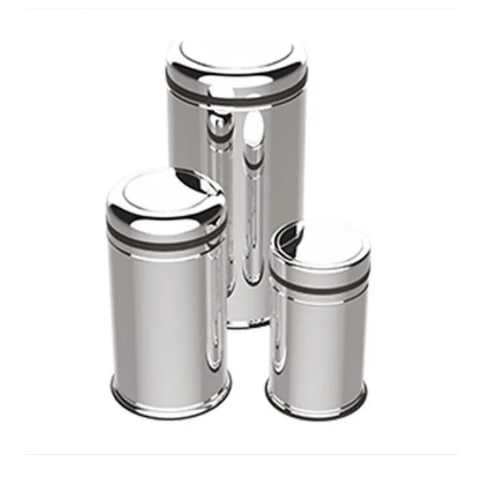 45 Lt Pratik Kapaklı Çöp Kovası Paslanmaz ( 1 Adet )