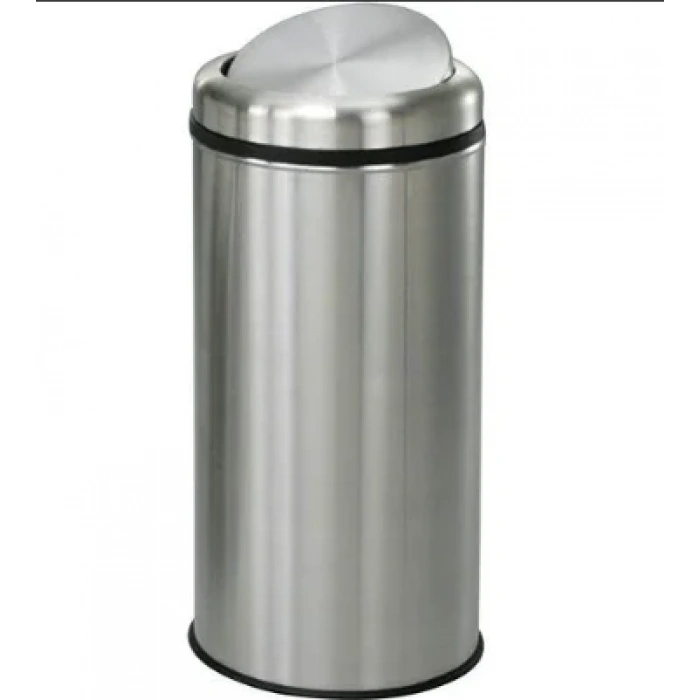 45 Lt Pratik Kapaklı Çöp Kovası Paslanmaz ( 1 Adet )