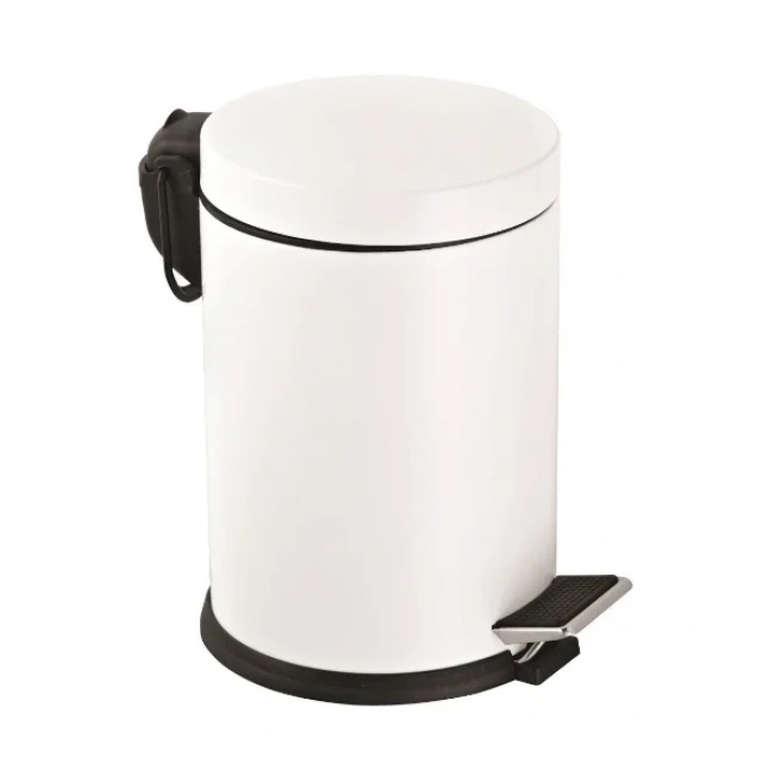 5 Lt Pedallı Çöp Kovası Beyaz ( 1 Adet )