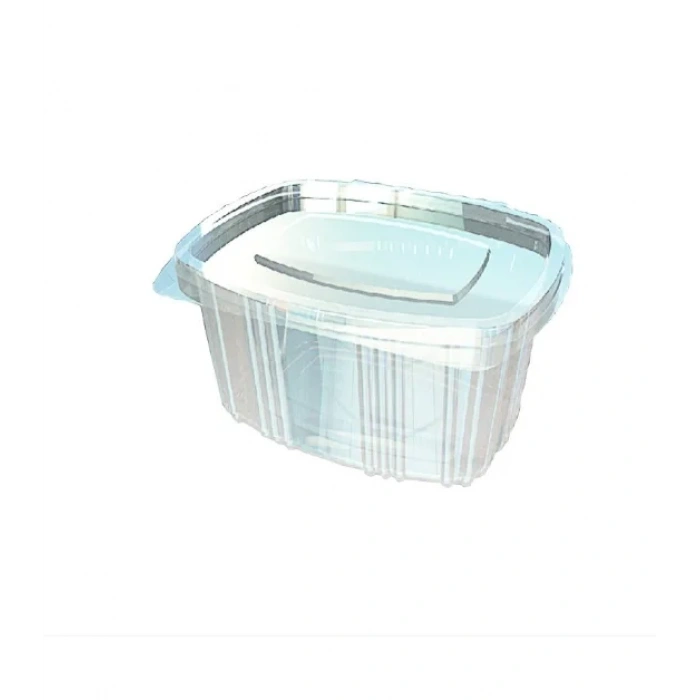 500 Cc Oval Düz Kapak Sızdırmaz Kap - V64 ( 500 Adet )