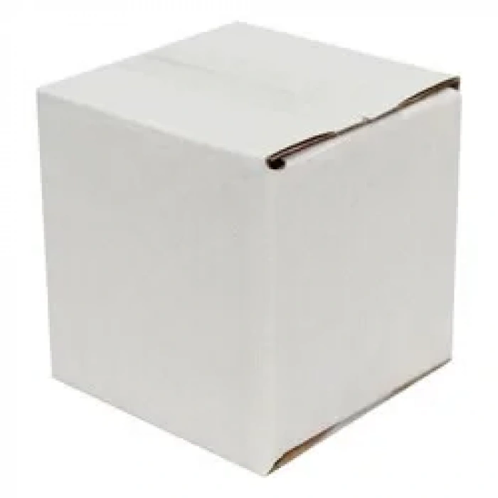 5x5x5cm Tek Oluklu Koli - Beyaz