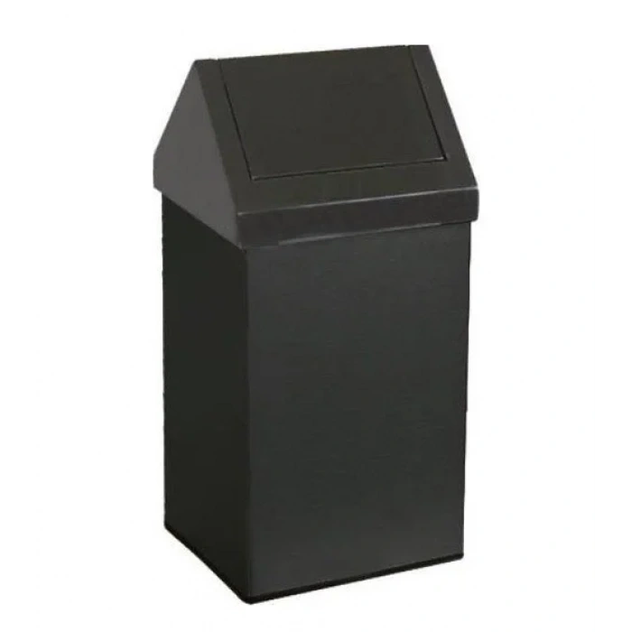 7 Lt Çatı Kapaklı Çöp Kovası Siyah (1 Adet)