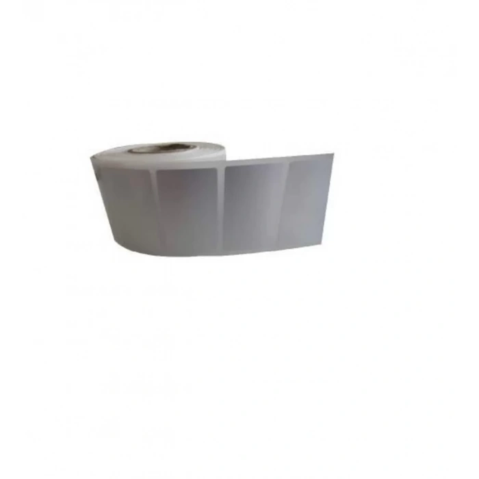 750li Sarım Tekli Silver Mat Barkod Etiketi 50 X 75