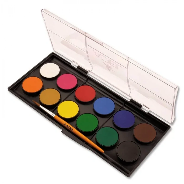 Adel 12 Renk Büyük Boy Sulu Boya 30mm.932001