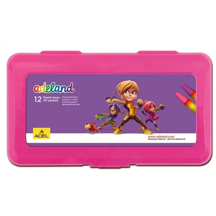 Adel 12 Renk Pastel Boya Pembe Pp Kutu 1835000