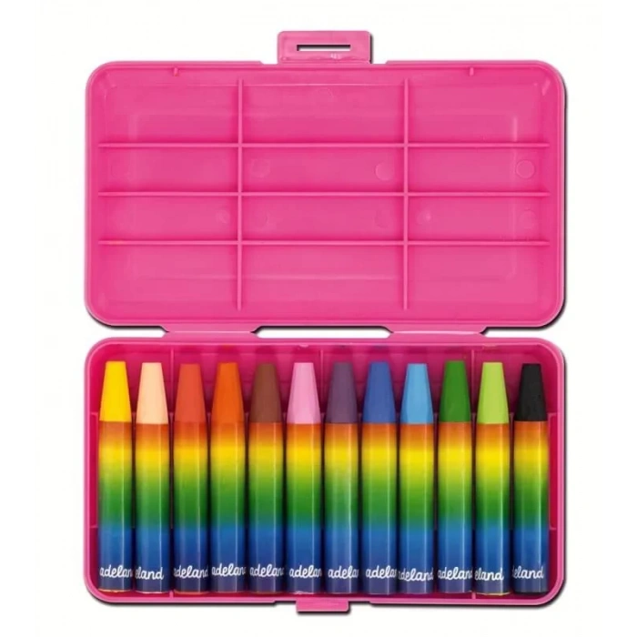 Adel 12 Renk Pastel Boya Pembe Pp Kutu 1835000