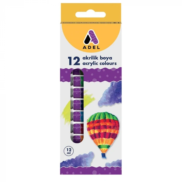 Adel Akrilik Boya 12ml 12 li Tüp Ambalaj 2340000038