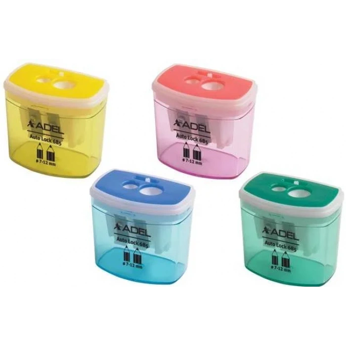 Adel Çift Bıçaklı Auto Lock Kalemtıraş Kutulu (Tekli)