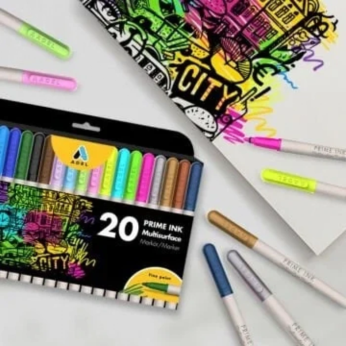 Adel Prıme 20 Renk Karma Multisurface Boldlıner Kalem 2201000107