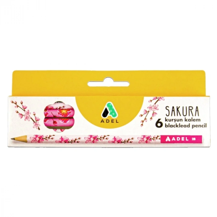 Adel Sakura Kurşun Kalem 2B 6lı