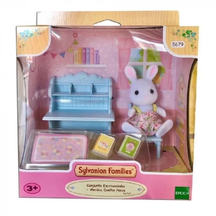 Adore Oyuncak Sylvanian families Kar Tavşan Kız Ve Çalışma Masası ESE5679