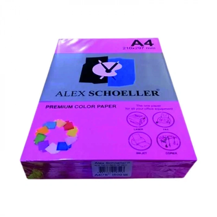 Alex A4 Fosforlu Pembe Fotokopi Kağıdı 500 Lü Alx-742