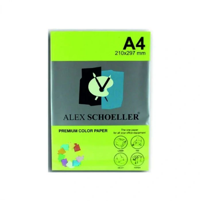 Alex A4 Fosforlu Yeşil Fotokopi Kağıdı 500 Lü Alx-721