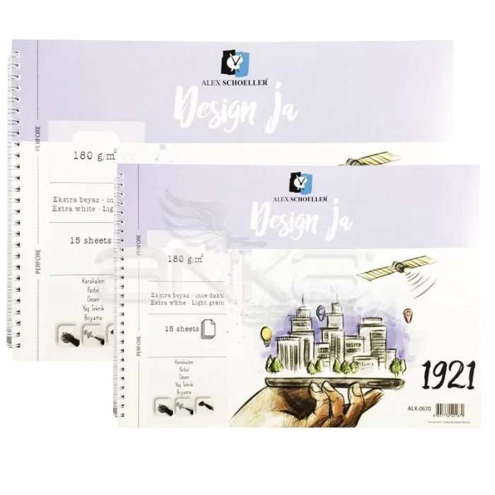 Alex Schoeller Design Ja Teknik Çizim Ve Eskiz Defteri 15 Yaprak 180g