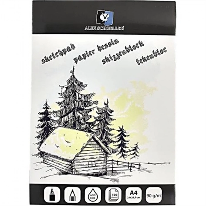 Alex Schoeller Eskiz Blok 90gr A4 100 Yaprak ALX 0275