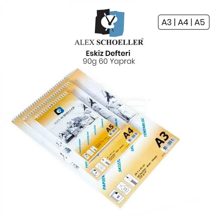 Alex Schoeller Eskiz Defteri 90g 60 Yaprak