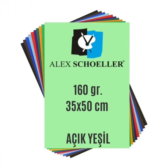 Alex Schoeller Fon Kartonu 160gr 35x50cm 09 Açık Yeşil