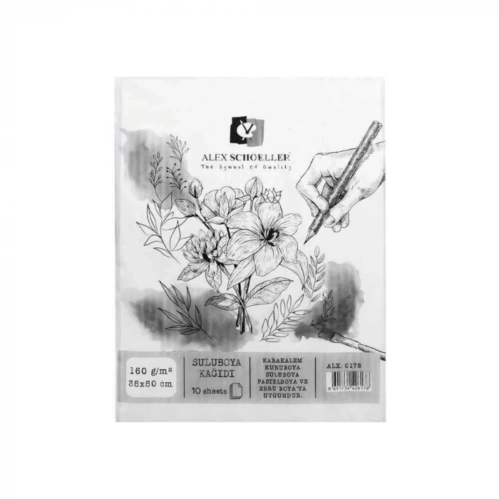 Alex Schoeller Sulu Boya Kağıdı 35x50 cm 160 gr 10lu