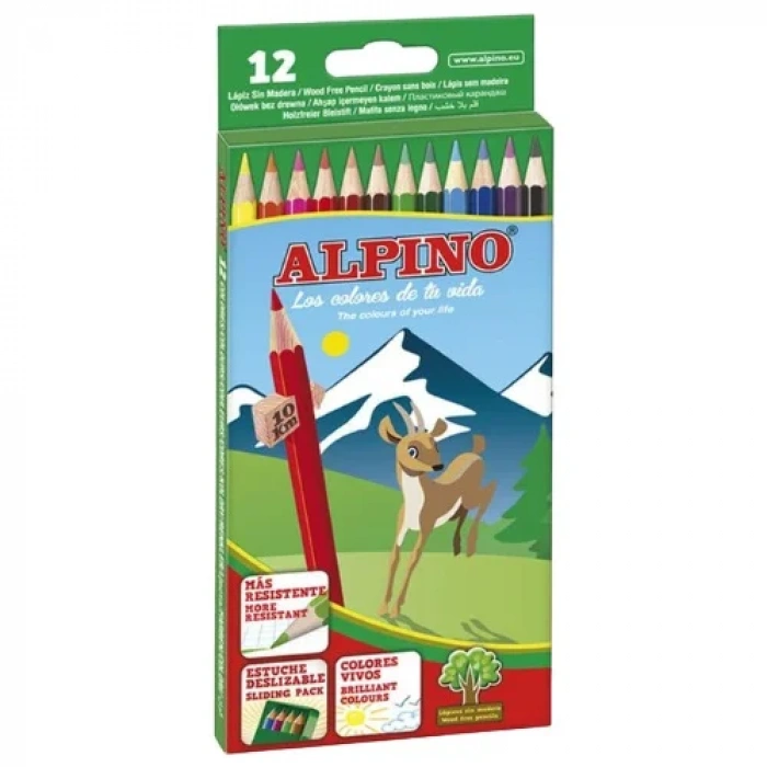 ALPINO 12 RENK KURU BOYA 1/1 TAM BOY AL-10654