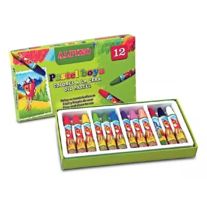 Alpino Yağlı Pastel Boya 12 Renk Karton Kutu