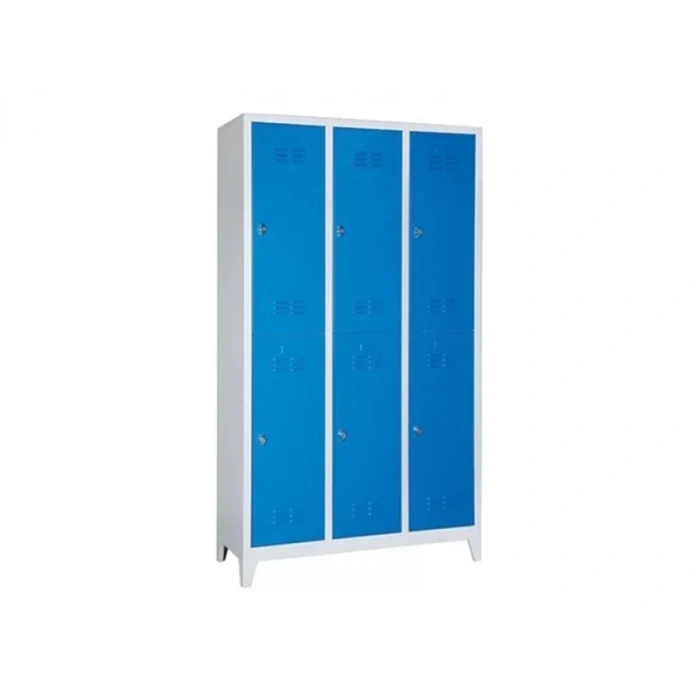 Altı Kapılı Soyunma Dolabı Mavi Gri (yarım Boy Kapılı)