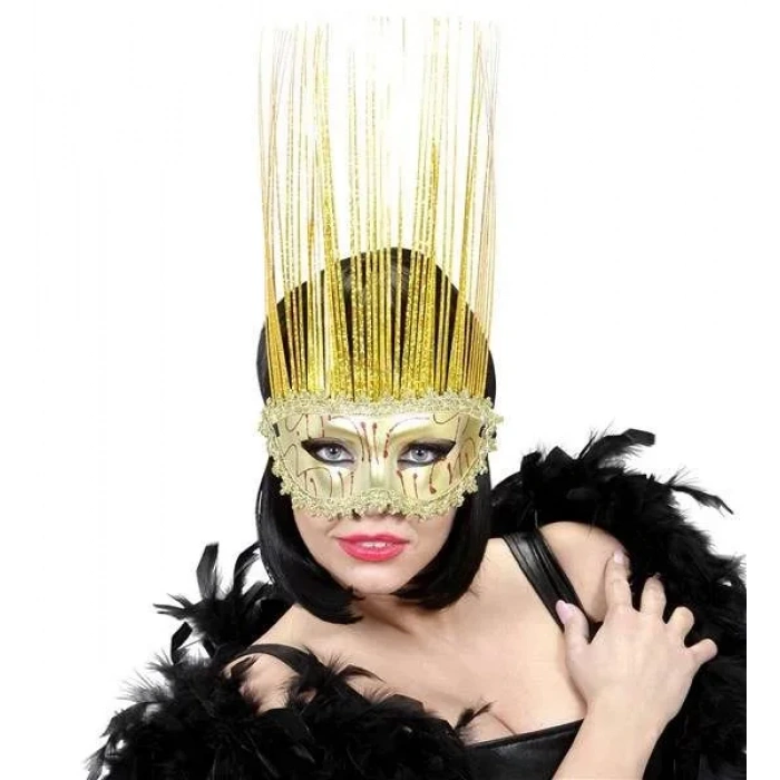 Altın Rengi Holografik Maske