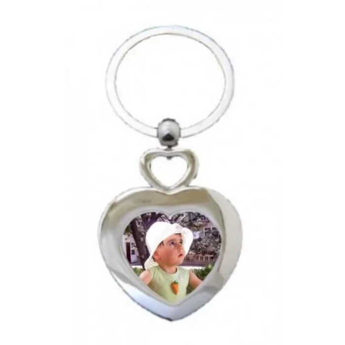 Anahtarlık baskı (Çift taraflı-Kalpli)