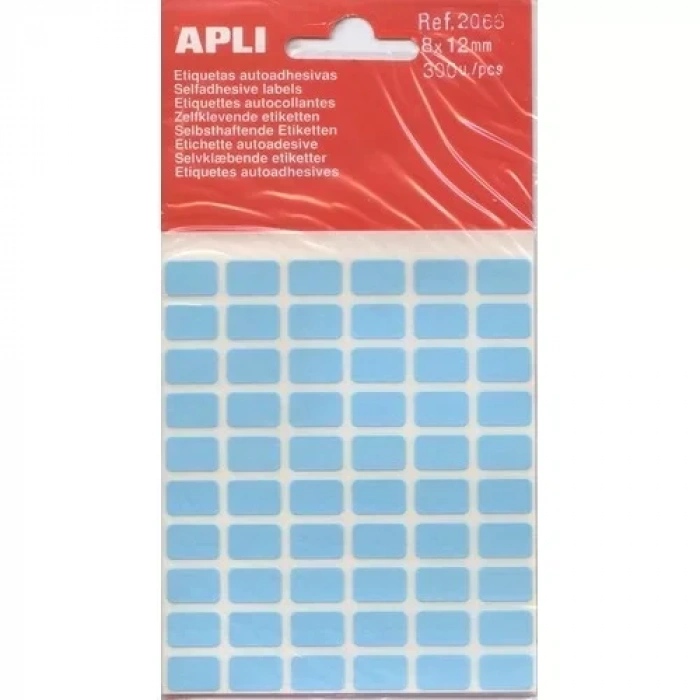 APLI 2068 ETİKET 8 X 12 MM MAVİ 300 ADET