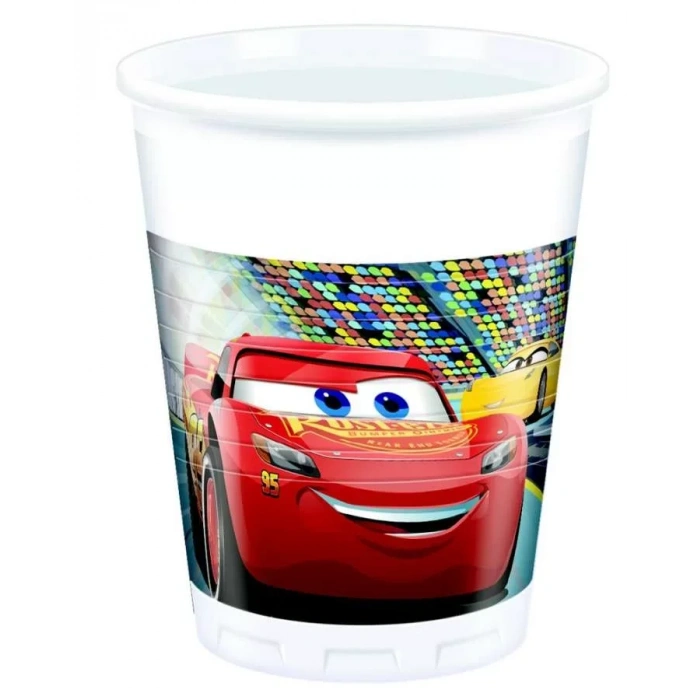 Arabalar Partisi Plastik 8 li Bardak