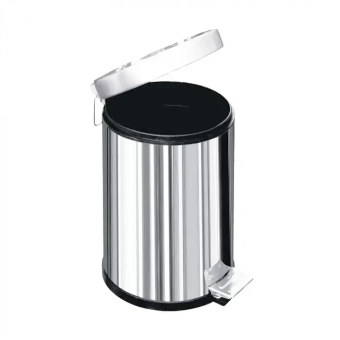 Arı Metal A1003 Pedallı Çelik Kaplama Çöp Kovası 12lt