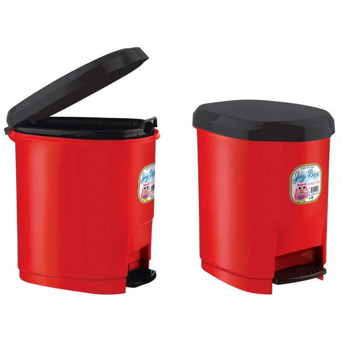 Ark 1380 Pedallı Çöp Kovası 9lt Kırmızı