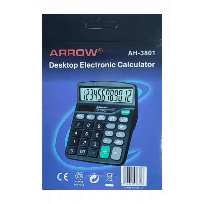 Arrow AH-3801 12 Haneli Hesap Makinası