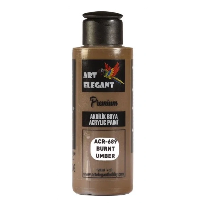 Art Elegant Akrilik Boya 120ml Acr-689 Burnt Umber