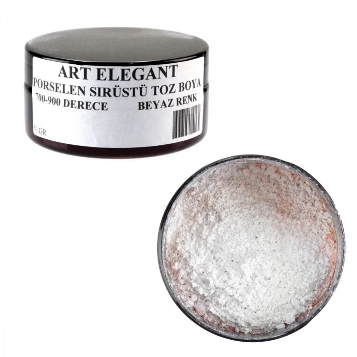Art Elegant Porselen Sırüstü Toz Boya 50gr Beyaz