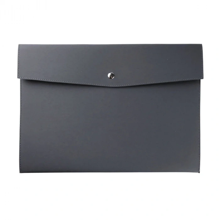 Art Elegant Suni Deri Zarf Dosya A4 Gri