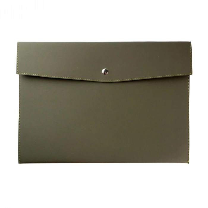 Art Elegant Suni Deri Zarf Dosya A4 Haki 0002