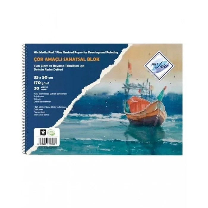 Art Liva Resim Defteri Multi Teknik 35x50 cm. 170 gr. 20 yaprak (SD-104)