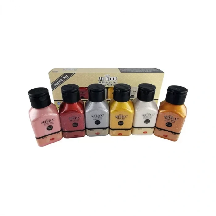ARTDECO 70I-AS3 AKRİLİK BOYA METALİK RENKLER SETİ 6x75ml