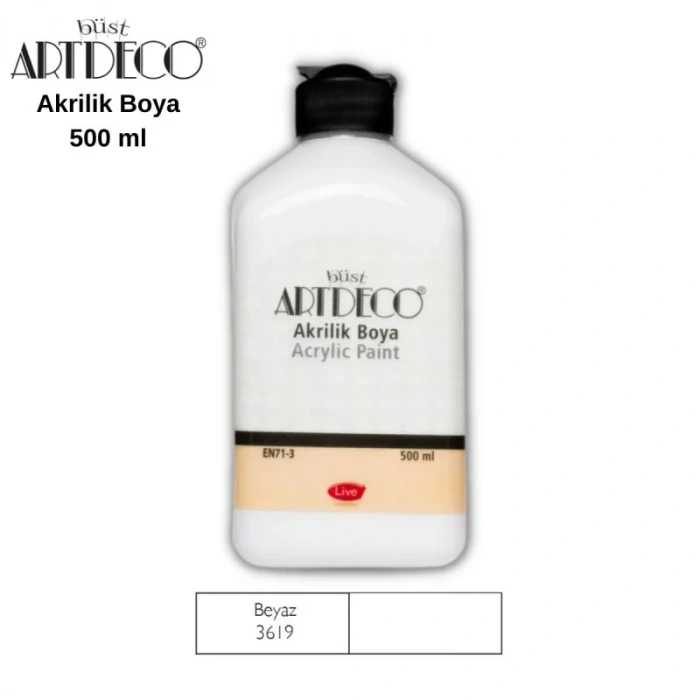 ARTDECO 70L AKRİLİK BOYA 3619 BEYAZ 500ml