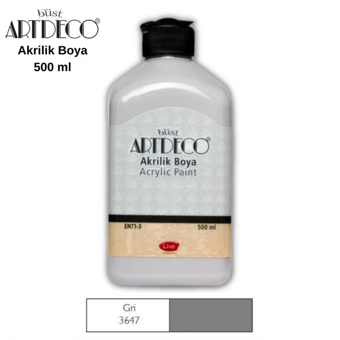ARTDECO 70L AKRİLİK BOYA 3647 GRİ 500ml