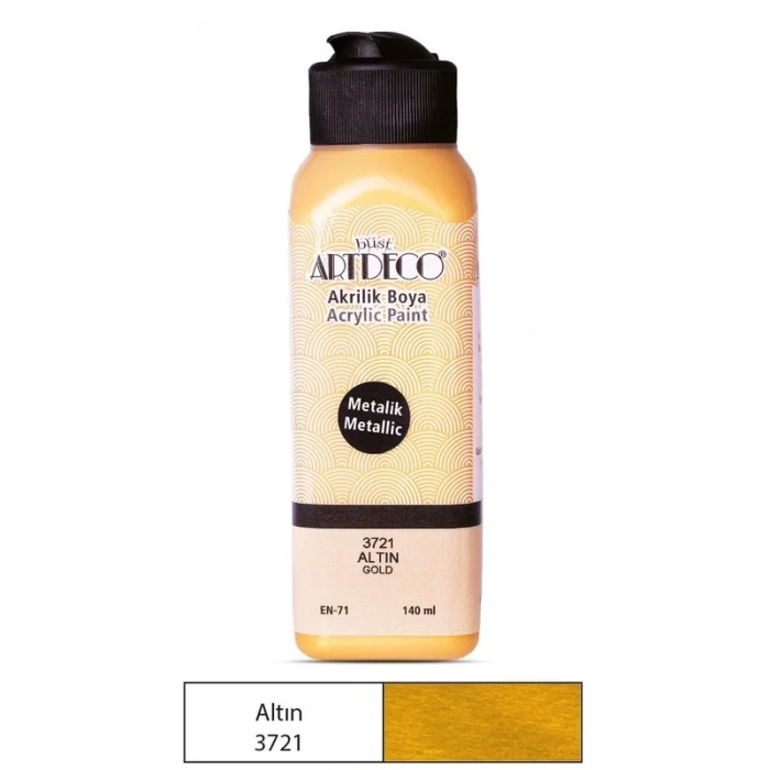 Artdeco 70r Akrilik Boya 3721 Metalik Altın 140ml