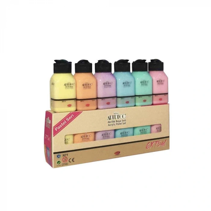 Artdeco Akrilik Boya 6x75 ml Set Pastel Renkler