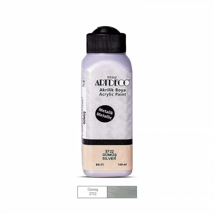Artdeco Akrilik Boya Metalik 140ml 3722 Gümüş
