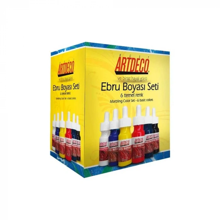 Artdeco Ebru Boyası Seti 6 Temel Renk
